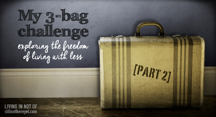 My 3-bag challenge toward exploring the freedom of living with less (part 2)