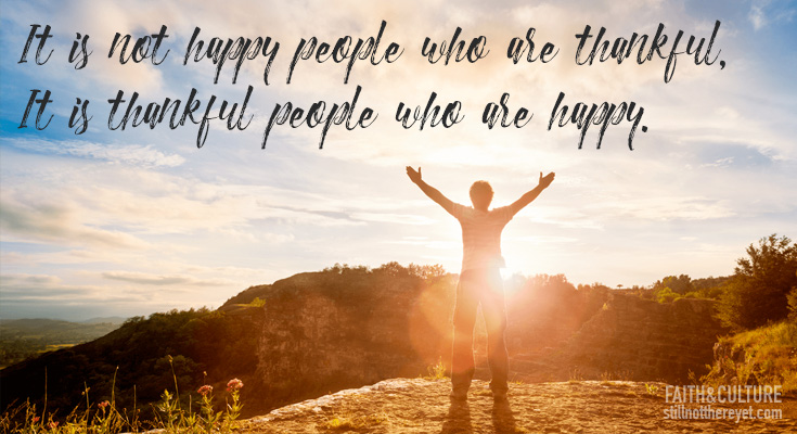 Thankful people are happy people