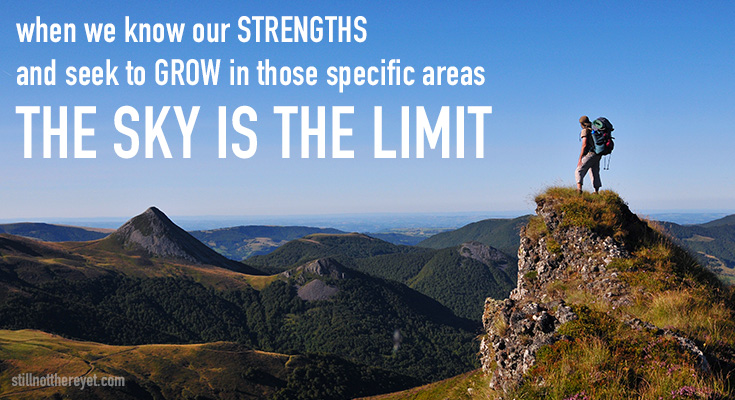 when we know our strengths and seek to grow in those specific areas the sky is the limit